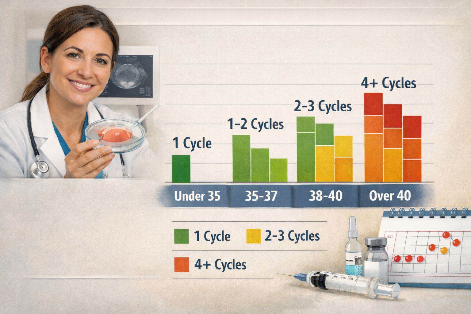 IVF Success Rates By Age How Many Cycles You Might Need by Sishu Fertility.