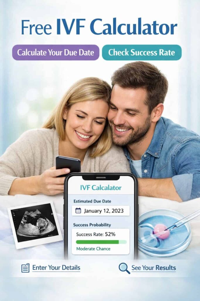 Free IVF Calculator Check Due Date and Success Chances by Sishu Fertility.