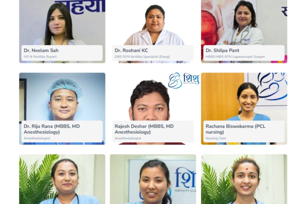 IVF Specialists Team at Sishu Fertility Clinic and Doctor Qualifications and Experience.