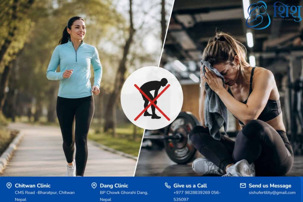 Do Moderate Exercise But Stop Intense Training.