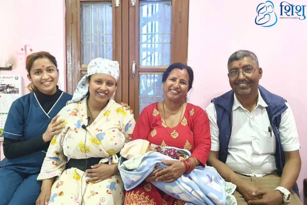 Sucess rate and live birth rate by age group in Nepal at Sishu Fertility Center in Nepal.